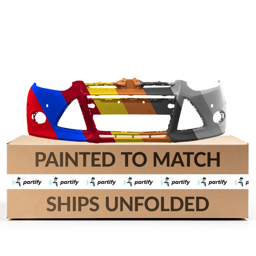 2012-2014 Ford Focus S/SE/SE Plus/SEL CAPA Certified Front Bumper W/Park W/Side Camera Holes Hatchback/Sedan - FO1000676-Partify-Painted-Replacement-Body-Parts