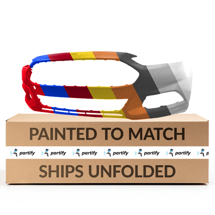 2013-2016 Ford Fusion Energi SE/Energi Titanium/S/S Hybrid/SE/SE Hybrid/SE Luxury/Titanium/Titanium Hybrid CAPA Certified Front Bumper W/Tow Hook W/O Active Park Assist Round Tow Hook Cover - FO1000687-Partify-Painted-Replacement-Body-Parts