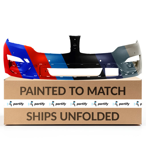 2015-2018 Lincoln MKC Front Bumper With Sensor Holes Without Headlight Washer Holes With Tow Hook Hole - FO1000702-Partify-Painted-Replacement-Body-Parts