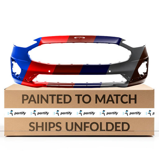 2019-2020 Ford Fusion Front Bumper With Sensor Holes & Without Tow Hook Hole - FO1000758-Partify-Painted-Replacement-Body-Parts