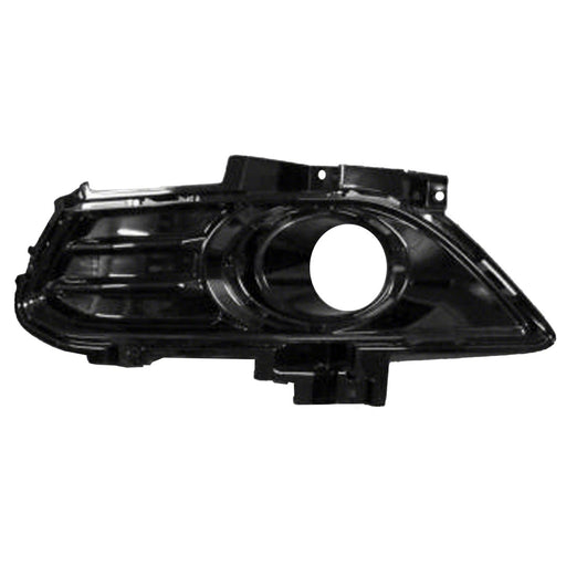 2013-2016 Ford Fusion Energi SE/Energi Titanium/S Hybrid/SE Hybrid/Titanium Hybrid Front Driver Side Bumper Insert Fog Lamp Bezel W/Fog Lamps W/O Block Heater Chrome Bezel - FO1038136-Partify-Painted-Replacement-Body-Parts