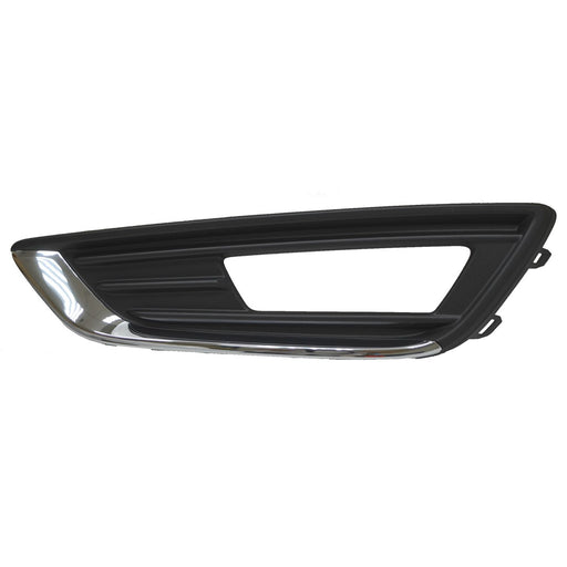 2015-2018 Ford Focus Titanium/Titanium Plus Front Driver Side Bumper Insert Fog Lamp Bezel Chrome Trim - FO1038157-Partify-Painted-Replacement-Body-Parts