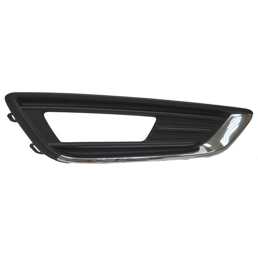 2015-2018 Ford Focus Titanium/Titanium Plus Front Passenger Side Bumper Insert Fog Lamp Bezel Chrome Trim - FO1039157-Partify-Painted-Replacement-Body-Parts