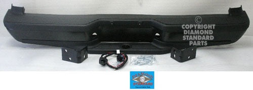 1995-1997 Ford Explorer Rear Bumper Assembly Includes Pads/Brackets/Hardware/Lic. Lamp W/ Pads W/O Bu Sens. - FO1101134-Partify-Painted-Replacement-Body-Parts