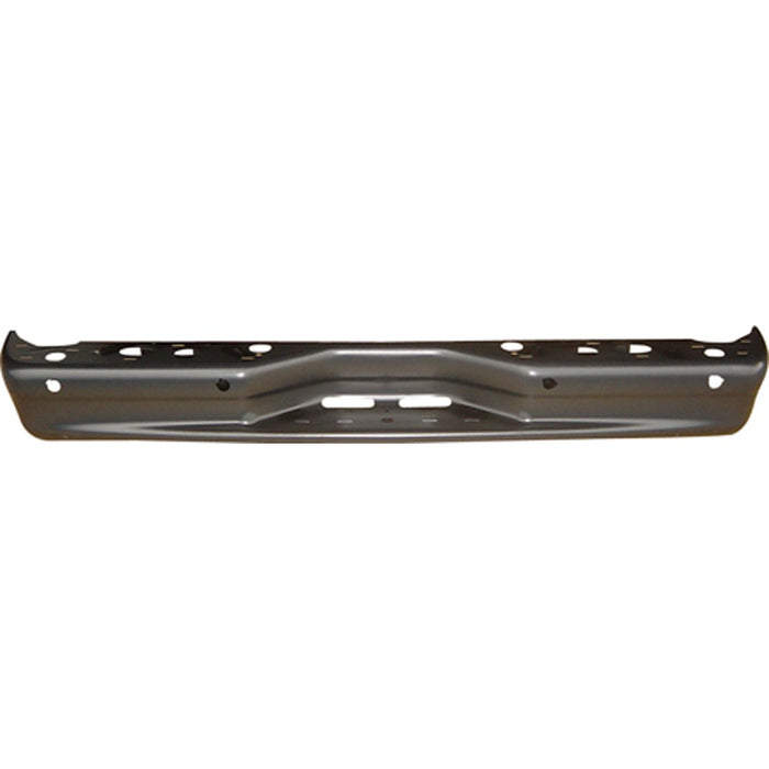 1992-2014 Ford E-150/E-150 Club Wagon/E-150 Econoline/E-150 Econoline Club Wagon/E-250/E-250 Econoline/E-350 Club Wagon/E-350 Econoline/E-350 Econoline Club Wagon/E-350 Super Duty Rear Bumper Face Bar Step Type W/Rear Object Sensors - FO1102366-Partify-Painted-Replacement-Body-Parts