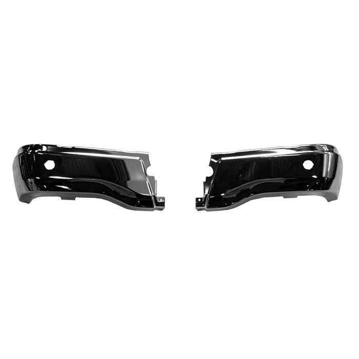 2019-2023 Ford Ranger Rear Bumper Face Bar W/Rear Parking Aid Chrome - FO1102395-Partify-Painted-Replacement-Body-Parts