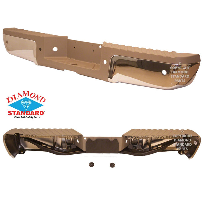2008-2016 Ford F-250 Super Duty/F-350 Super Duty Rear Bumper Assembly W/Pueblo Gold Pad W/Rear Object Sensors W/L/Lamps Chrome - FO1103154-Partify-Painted-Replacement-Body-Parts