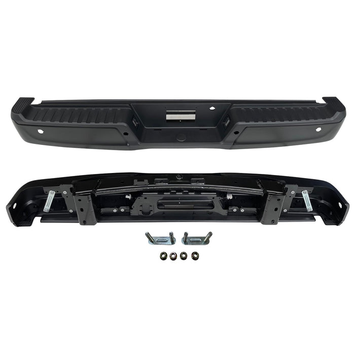 2021-2024 Ford F-150 Rear Bumper Assembly W/O Towing Pkg W/Parking Aid W/Active Park W/Lamps - FO1103246-Partify-Painted-Replacement-Body-Parts