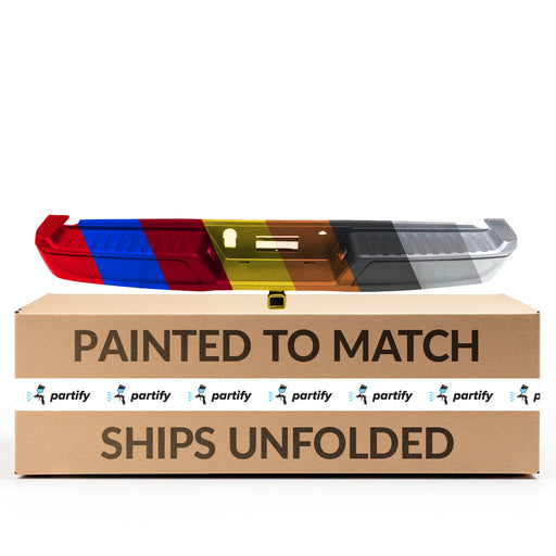 2021-2024 Ford F-150 Rear Bumper Assembly W/Towing Pkg W/Med/Hvy Duty W/O Parking Aid W/Lamps - FO1103251-Partify-Painted-Replacement-Body-Parts