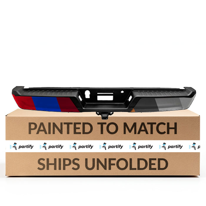 2021-2024 Ford F-150 Rear Bumper Assembly W/Med/Hvy Towing W/O Parking Aid W/O Lamps - FO1103284-Partify-Painted-Replacement-Body-Parts