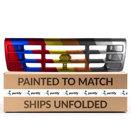 1992-1997 Ford Bronco/F-150 CAPA Certified Grille Black Assembly - FO1200172-Partify-Painted-Replacement-Body-Parts