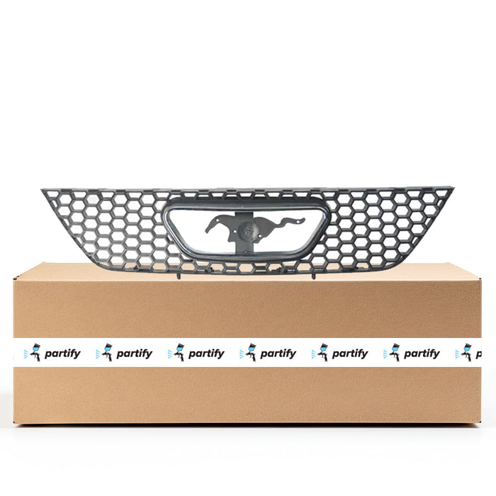 1999-2004 Ford Mustang Base/GT/GT Base/GT Equipado CAPA Certified Grille Matte Black W/Bright Frame Assembly - FO1200357-Partify-Painted-Replacement-Body-Parts