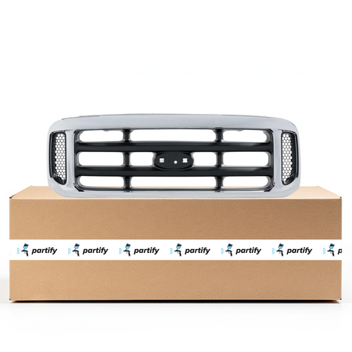 1999-2004 Ford Pickup Ford Superduty Grille Chrome - FO1200359-Partify-Painted-Replacement-Body-Parts