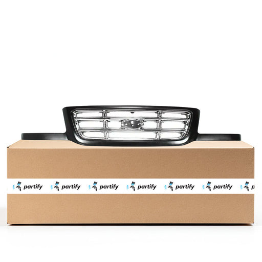 2001-2003 Ford Ranger CAPA Certified Grille W/Bright Bars Black Assembly - FO1200394-Partify-Painted-Replacement-Body-Parts