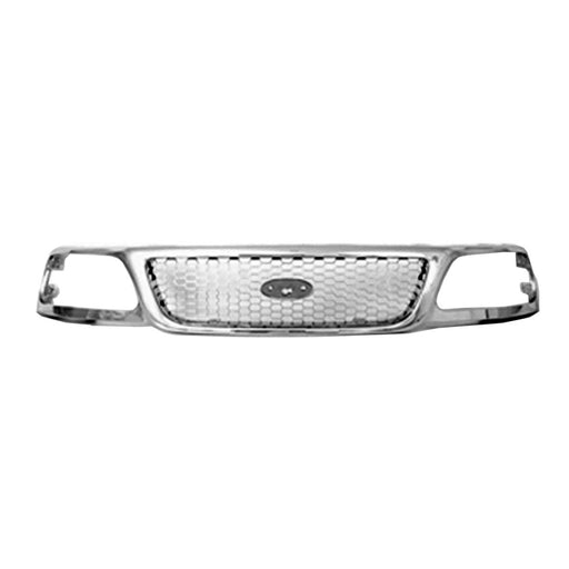 2000-2002 Ford Expedition XLT Grille Bright & Charcoal Assembly - FO1200405-Partify-Painted-Replacement-Body-Parts