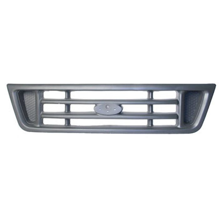 0-2007 Ford E-150/E-150 Club Wagon/E-250/E-350 Club Wagon/E-350 Super Duty Grille Platinum Assembly - FO1200429-Partify-Painted-Replacement-Body-Parts