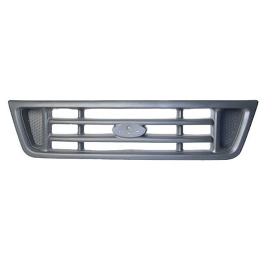 0-2007 Ford E-150/E-150 Club Wagon/E-250/E-350 Club Wagon/E-350 Super Duty Grille Platinum Assembly - FO1200429-Partify-Painted-Replacement-Body-Parts