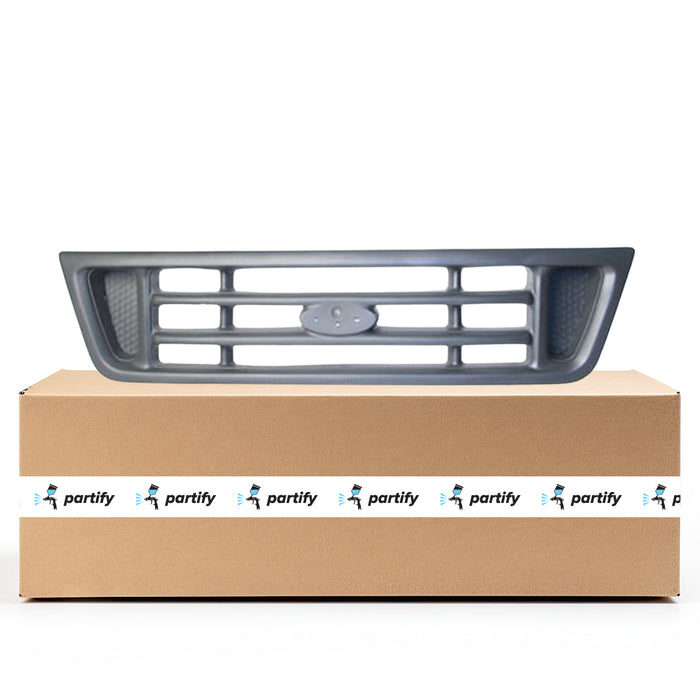 0-2007 Ford E-150/E-150 Club Wagon/E-250/E-350 Club Wagon/E-350 Super Duty CAPA Certified Grille Platinum Assembly - FO1200429-Partify-Painted-Replacement-Body-Parts