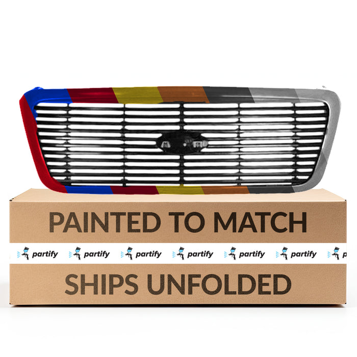 2007-2008 Ford Pickup Ford Lightduty Grille Matte Black With Black Frame Fx2 Model - FO1200501-Partify-Painted-Replacement-Body-Parts