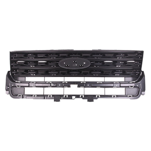 2016-2017 Ford Explorer Sport Grille Absolute Black Assembly - FO1200580-Partify-Painted-Replacement-Body-Parts