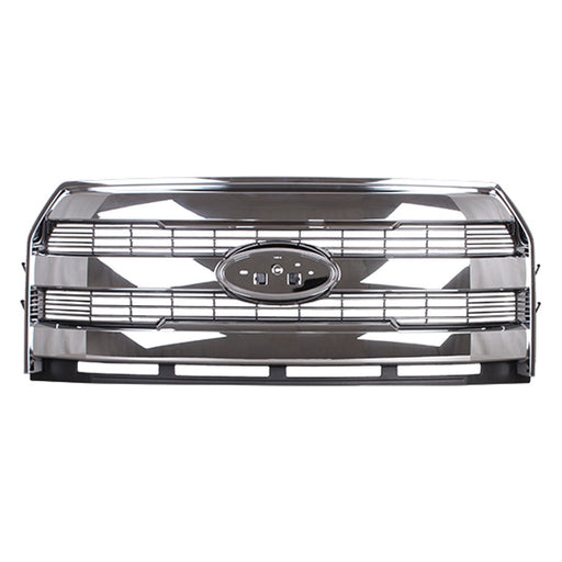 2015-2017 Ford F-150 Grille W/O Front View Camera Body Clr Sur/Acct Clr Insert Assembly Crew Cab Pickup/Extended Cab Pickup - FO1200609-Partify-Painted-Replacement-Body-Parts