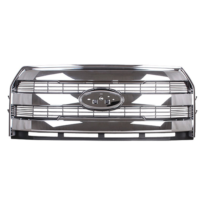 2015-2017 Ford F-150 CAPA Certified Grille W/O Front View Camera Body Clr Sur/Acct Clr Insert Assembly Crew Cab Pickup/Extended Cab Pickup - FO1200609-Partify-Painted-Replacement-Body-Parts