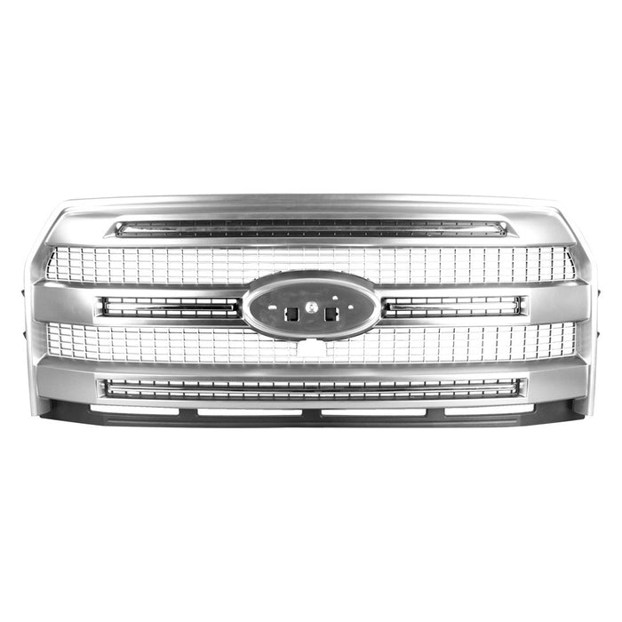 2015-2017 Ford F-150 Grille W/Front View Camera Luxurious Chrome Assembly Crew Cab Pickup/Extended Cab Pickup - FO1200612-Partify-Painted-Replacement-Body-Parts
