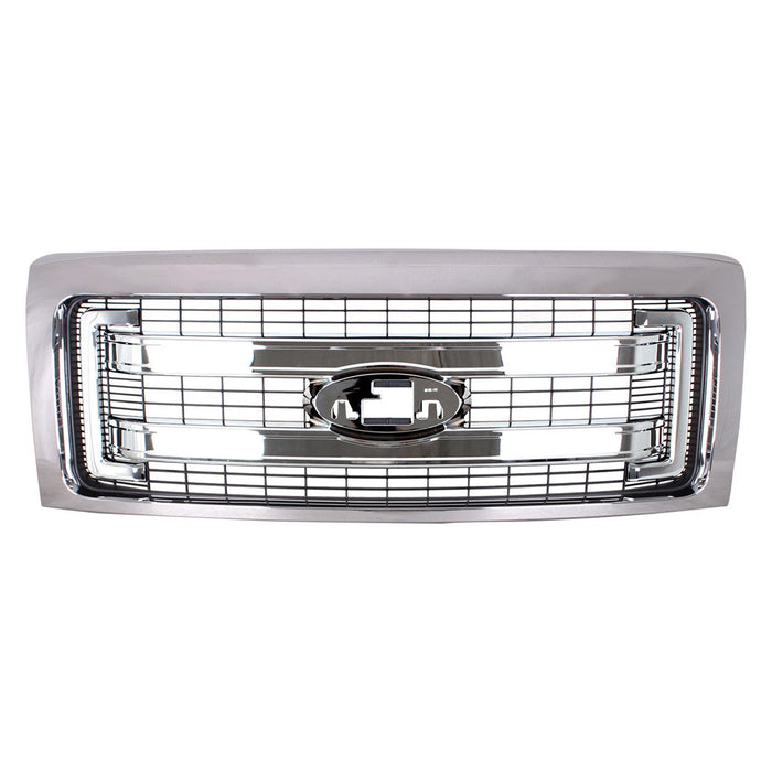 2013-2014 Ford F-150 Grille Xlt W/O Chrome Pkg W/O Custom Pkg Assembly - FO1200629-Partify-Painted-Replacement-Body-Parts