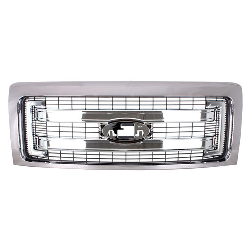 2013-2014 Ford F-150 Grille Xlt W/O Chrome Pkg W/O Custom Pkg Assembly - FO1200629-Partify-Painted-Replacement-Body-Parts