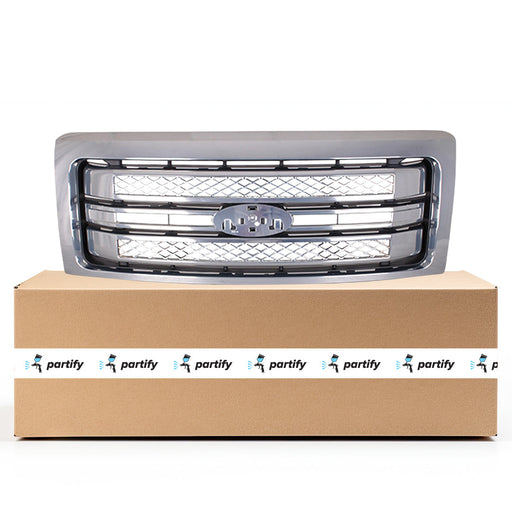 2013-2014 Ford F-150 CAPA Certified Grille Platinum Assembly - FO1200631-Partify-Painted-Replacement-Body-Parts