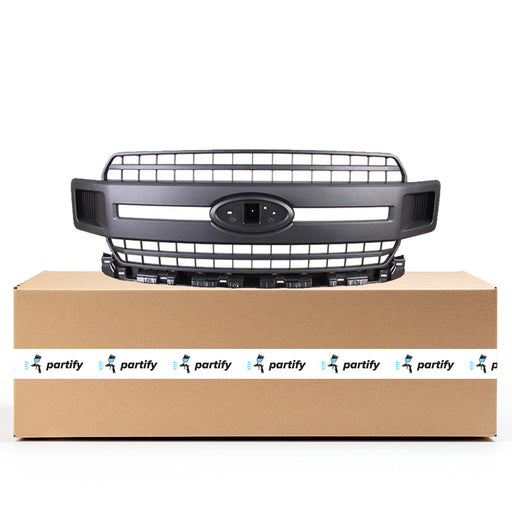 2018-2020 Ford F-150 XL CAPA Certified Grille Matte Black Assembly - FO1200650-Partify-Painted-Replacement-Body-Parts