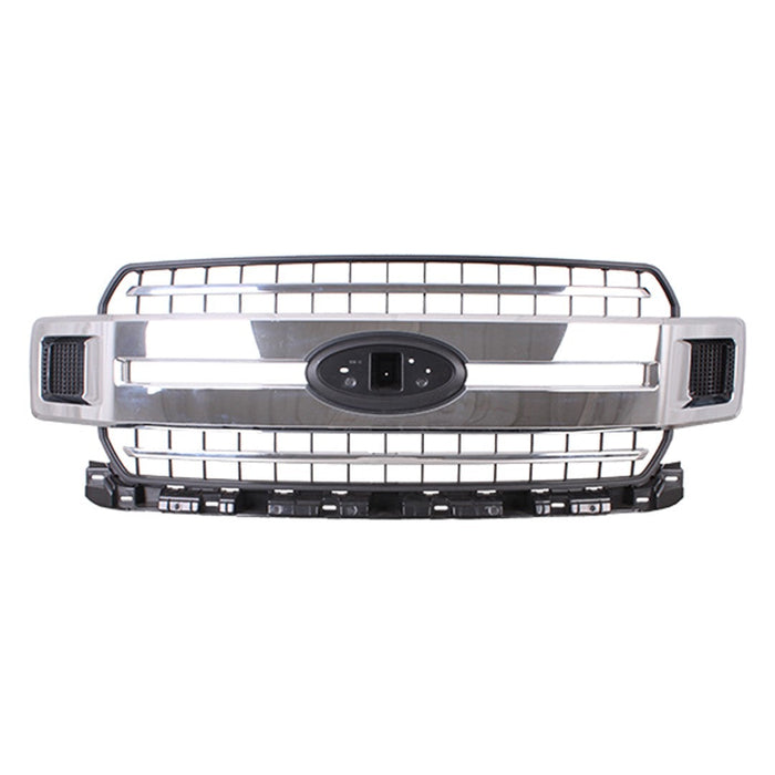 2018-2020 Ford F-150 XLT Grille W/O Chrome Pkg W/O Sport Pkg Assembly - FO1200651-Partify-Painted-Replacement-Body-Parts