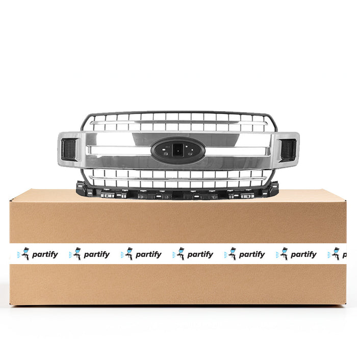 2018-2020 Ford F-150 XLT CAPA Certified Grille W/O Chrome Pkg W/O Sport Pkg Assembly - FO1200651-Partify-Painted-Replacement-Body-Parts