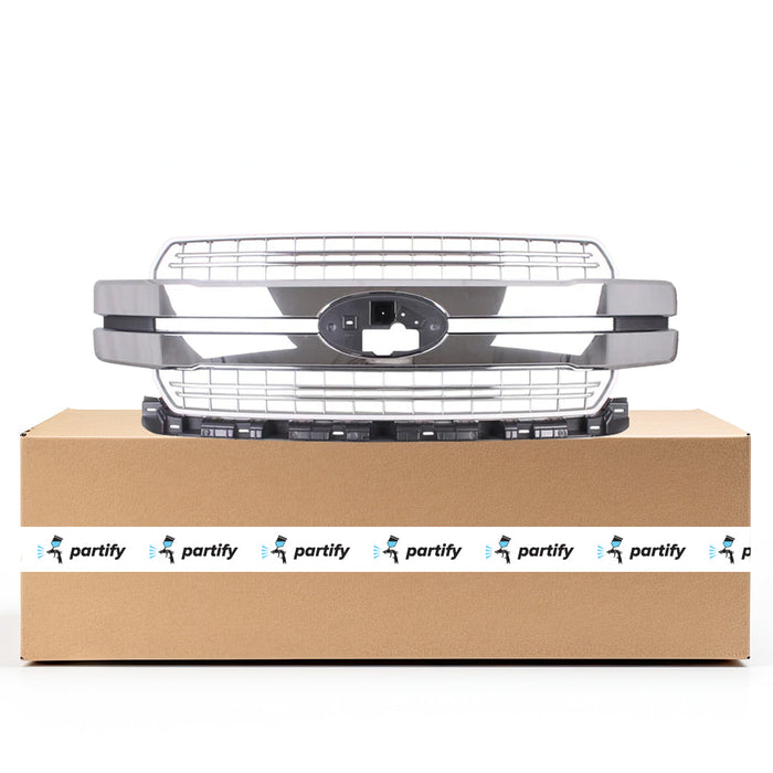 2018-2020 Ford F-150 Lariat CAPA Certified Grille W/Chrome Pkg Assembly - FO1200655-Partify-Painted-Replacement-Body-Parts
