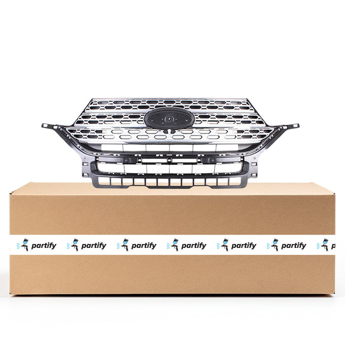 2020-2023 Ford Explorer Limited/Limited Hybrid/XLT CAPA Certified Grille Assembly - FO1200656-Partify-Painted-Replacement-Body-Parts