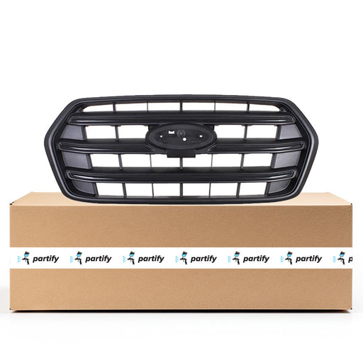 2020-2021 Ford Transit-150/Transit-250/Transit-350/Transit-350 HD CAPA Certified Grille W/O Front View Camera W/O Front Parking Aid Assembly - FO1200666-Partify-Painted-Replacement-Body-Parts