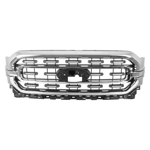 2021-2023 Ford F-150 XLT Grille W/Chrome Pkg Assembly - FO1200673-Partify-Painted-Replacement-Body-Parts
