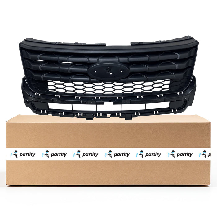 2016-2019 Ford Police Interceptor Utility CAPA Certified Grille Assembly - FO1200687-Partify-Painted-Replacement-Body-Parts