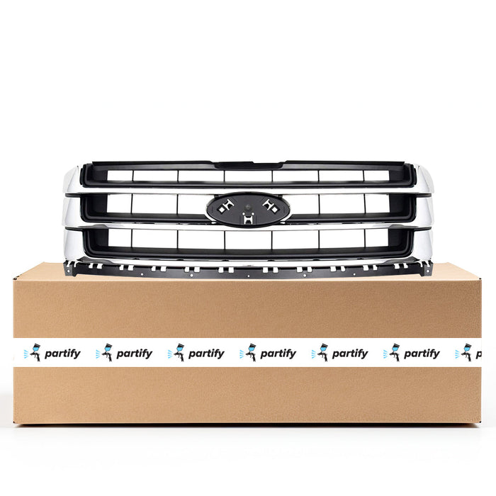 2015-2017 Ford Expedition King Ranch/Limited/XLT CAPA Certified Grille W/Chrome CAPA Certified Grille Assembly - FO1200690-Partify-Painted-Replacement-Body-Parts