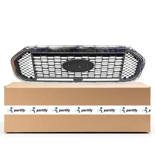 2019-2022 Ford Ranger XLT CAPA Certified Grille W/O Tremor Off-Road Pkg W/Xtr Pkg Chrome Assembly - FO1200700-Partify-Painted-Replacement-Body-Parts