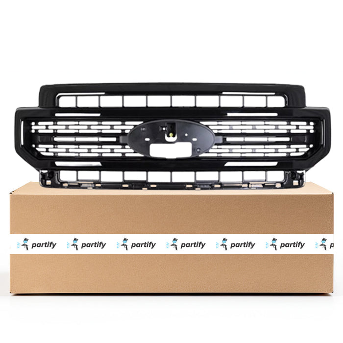 2020-2022 Ford F-250 Super Duty/F-350 Super Duty Lariat/XLT CAPA Certified Grille W/Black Appearance Pkg W/Sport Pkg Assembly - FO1200702-Partify-Painted-Replacement-Body-Parts