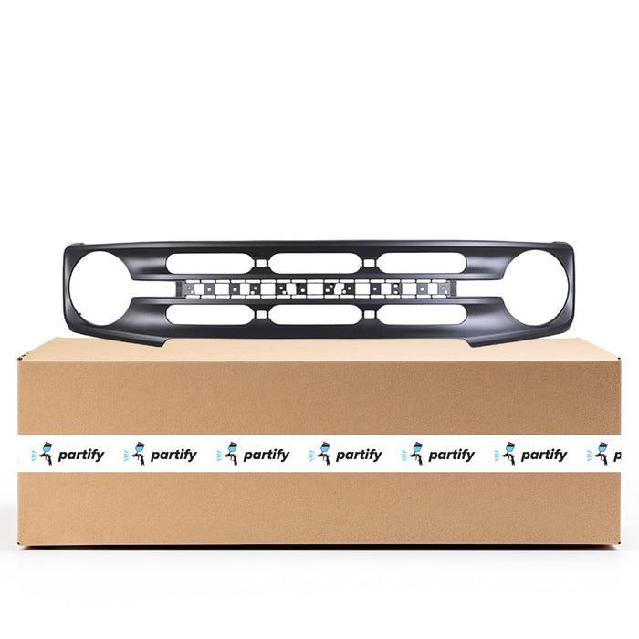 2021-2023 Ford Bronco Big Bend/Outer Banks CAPA Certified Grille W/O Front View Camera Assembly - FO1200706C-Partify-Painted-Replacement-Body-Parts