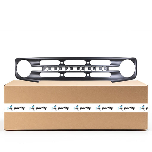 2021-2023 Ford Bronco Big Bend/Outer Banks CAPA Certified Grille W/O Front View Camera Assembly - FO1200706C-Partify-Painted-Replacement-Body-Parts