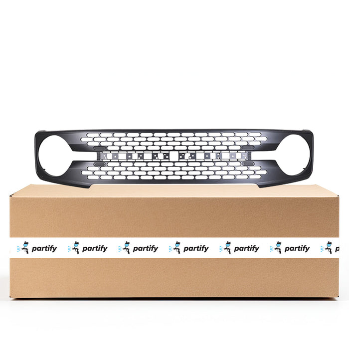 2021-2023 Ford Bronco Badlands/Everglades/First Edition/Wildtrak CAPA Certified Grille W/Front View Camera Assembly - FO1200709-Partify-Painted-Replacement-Body-Parts