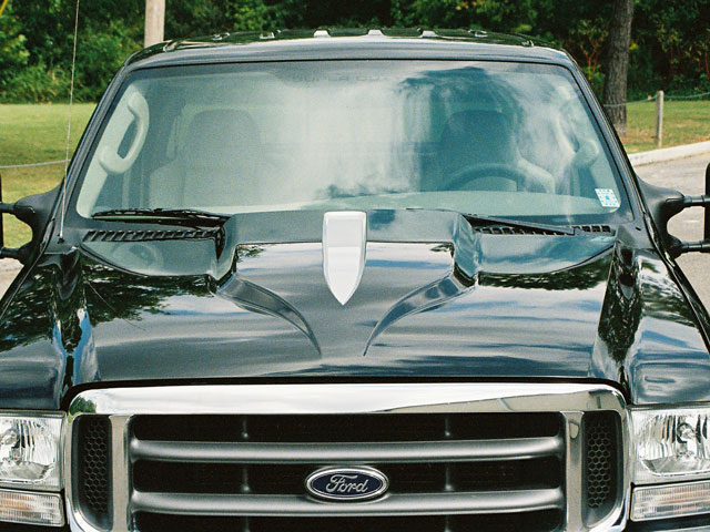 1999-2007 Ford Excursion/F-250 Super Duty/F-350 Super Duty CAPA Certified Hood Eagle Style Cowl Induction CAPA Certified Hood - FO1230261C-Partify-Painted-Replacement-Body-Parts