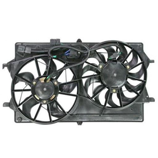 2001-2002 Ford Focus Engine Cooling Fan Assembly W/Air Cond Includes Motor/Blade/Shroud 2L L4 - FO3115119-Partify-Painted-Replacement-Body-Parts