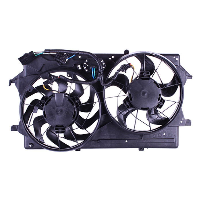 2000-2002 Ford Focus Engine Cooling Fan Assembly W/Air Cond Includes Motor/Blade/Shroud 2L L4 - FO3115143-Partify-Painted-Replacement-Body-Parts