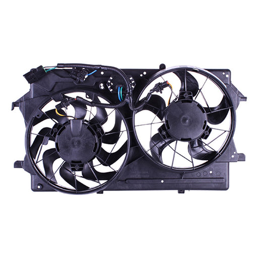 2000-2002 Ford Focus Engine Cooling Fan Assembly W/Air Cond Includes Motor/Blade/Shroud 2L L4 - FO3115143-Partify-Painted-Replacement-Body-Parts