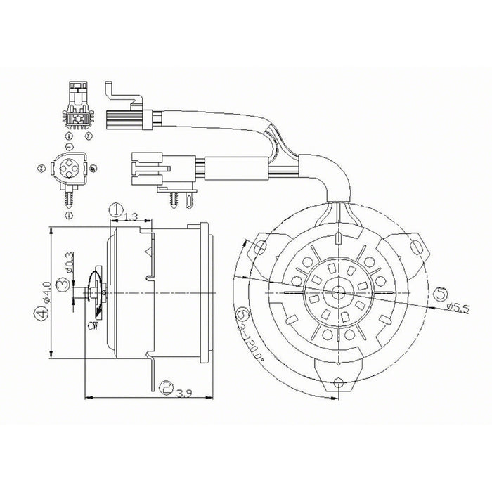 Ford Crown Victoria/Mercury Grand Marquis Engine Cooling Fan Motor From 4/8/00 - FO3116110