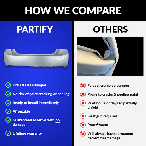 2006-2008 Honda Pilot Rear Bumper - HO1100236-Partify-Painted-Replacement-Body-Parts